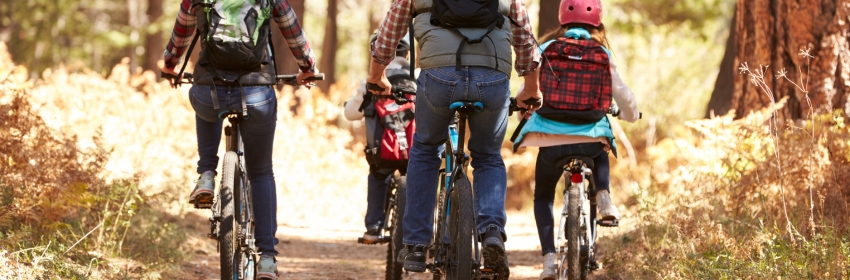 Vacances d'automne en famille, balade à vélo