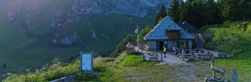 Chalet-refuge dans les Bauges, vue du ciel