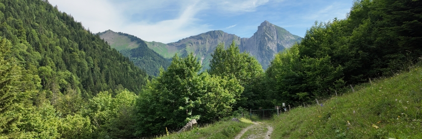 Chalet-refuge dans les Bauges, point de vue