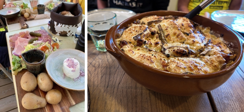 Pause randonnées dans les Bauges, repas